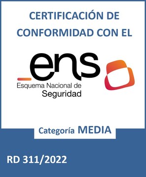 Certificación de conformidad con el ENS, categoría Media