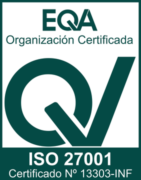 Certificación ISO 27001 emitida por EQA
